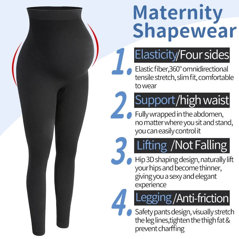 Maternity Leggings Women High Waist Pants Skinny Maternity Clothes for Pregnant Women Belly Support High Elasticity Shapewear